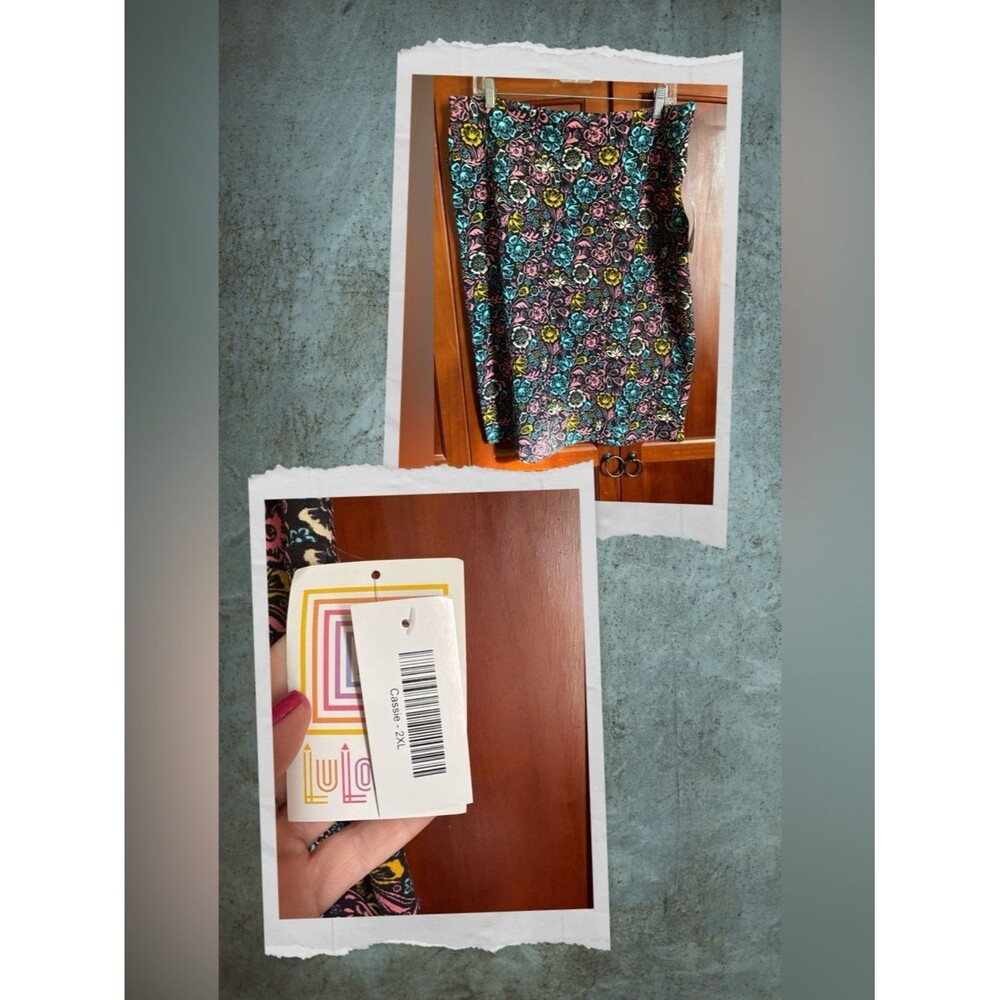 LuLaRoe Multicolor Floral Pencil Skirt 23↔️25↕️ #1608